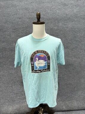 Vintage 90s Vermont Sparkling Reflections T Shirt XL Swan Made USA Single Stitch